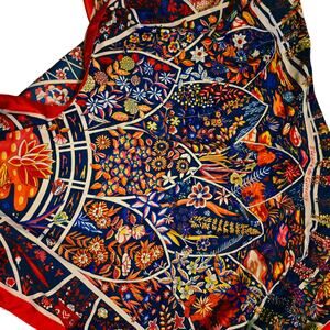 Silk Floral Patchwork Scarf - Elegant and Stylish